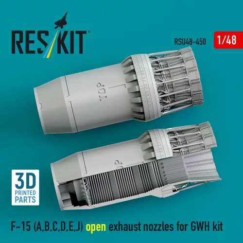 ResKit Models F-15 Eagle/Strike Eagle (A,B,C,D,E korai,J) F100-PW-220 nyitott – hajtómű-fúvócsövek