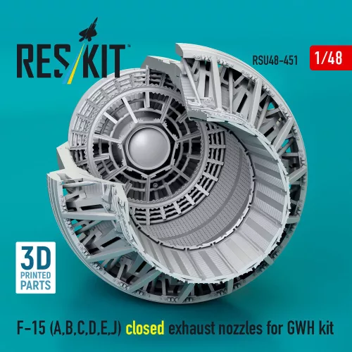 ResKit Models F-15 Eagle/Strike Eagle (A,B,C,D,E korai,J) F100-PW-220 zárt – hajtómű-fúvócsövek
