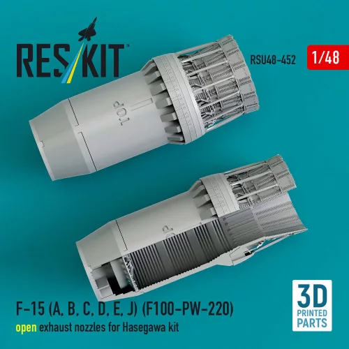 ResKit Models F-15 (A, B, C, D, E, J) (F100-PW-220) nyitott – hajtómű-fúvócsövek