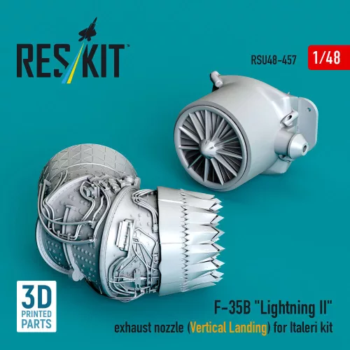 ResKit Models F-35B Lightning Exhaust nozzle (Vertical Landing) for Italeri kit (3D printed)(1/48) - hajtómű-fúvócső