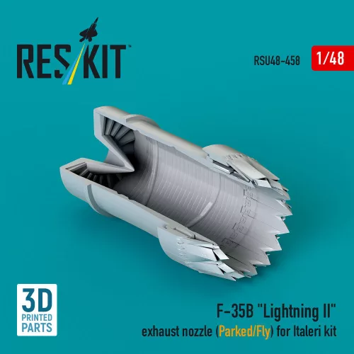 ResKit Models F-35B Lightning II exhaust nozzle (Parked/Fly) for Italeri kit (3D printed) - hajtómű-fúvócső