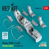 ResKit Models Mirage 2000D cockpit (Detailed edition) for Kinetic kit (3D Printed) - részletes cockpitkészlet