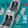 ResKit Models Mirage 2000D cockpit (Detailed edition) for Kinetic kit (3D Printed) - részletes cockpitkészlet