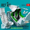 ResKit Models Mirage 2000C cockpit (Basic edition with 3D decals) for Kinetic kit (3D Printed) - alap cockpitkészlet 3D matricákkal