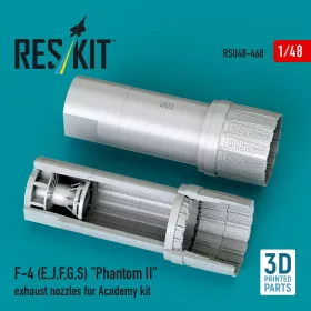   ResKit Models F-4 (E, J, F, G, S) Phantom II exhaust nozzles for Academy kit (3D Printed) - hajtómű-fúvócsövek
