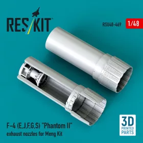   ResKit Models F-4 (E, J, F, G, S) Phantom II exhaust nozzles for Meng kit (3D Printed) - hajtómű-fúvócsövek