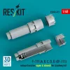 ResKit Models F-111 (A, B, C, D, E) (EF-111) exhaust nozzles (open & closed) for Academy kit (3D Printed) - hajtómű-fúvócsövek