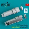 ResKit Models F-111F exhaust nozzles (open & closed) for Academy kit (3D Printed) - hajtómű-fúvócsövek