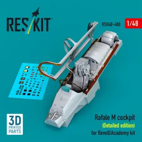   ResKit Models Rafale M cockpit (Detailed edition) for Revell/Academy kit (3D printed) - részletes cockpitkészlet