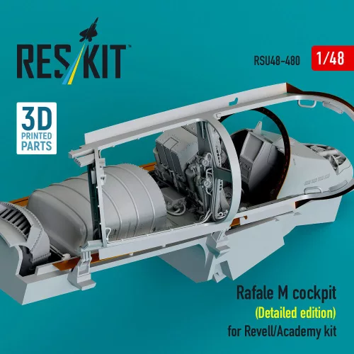 ResKit Models Rafale M cockpit (Detailed edition) for Revell/Academy kit (3D printed) - részletes cockpitkészlet