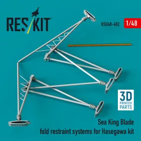   ResKit Models Sea King blade fold restraint systems for Hasegawa kit (3D Printed) - rotorlapát-rögzítő rendszer