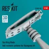 ResKit Models Sea King blade fold restraint systems for Hasegawa kit (3D Printed) - rotorlapát-rögzítő rendszer