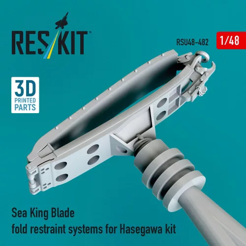 ResKit Models Sea King blade fold restraint systems for Hasegawa kit (3D Printed) - rotorlapát-rögzítő rendszer
