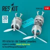 ResKit Models PBY-5/5A/OA-10A Catalina – légcsavar-, motor- és burkolatkészlet, zárt motortérrel, Revell/Monogram/Hasegawa makettekhez