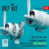 ResKit Models PBY-5/5A/OA-10A Catalina – légcsavar-, motor- és burkolatkészlet, nyitott motortérrel, Revell/Monogram/Hasegawa makettekhez