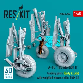   ResKit Models A-10 Thunderbolt II – futóműkészlet terhelt állapotú kerekekkel