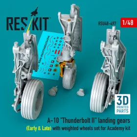   ResKit Models A-10 Thunderbolt II – futóműkészlet terhelt állapotú kerekekkel