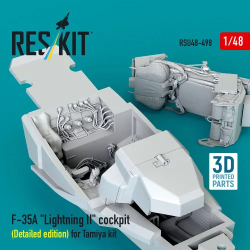 ResKit Models F-35A Lightning II cockpit (Detailed edition) for Tamiya kit (3D Printed) - részletes cockpitkészlet