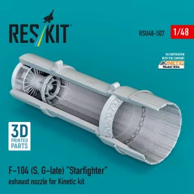   ResKit Models F-104 (S, G-late) Starfighter exhaust nozzle for Kinetic kit (3D Printed) - F-104 (S, G-késői) Starfighter – hajtómű-fúvócső