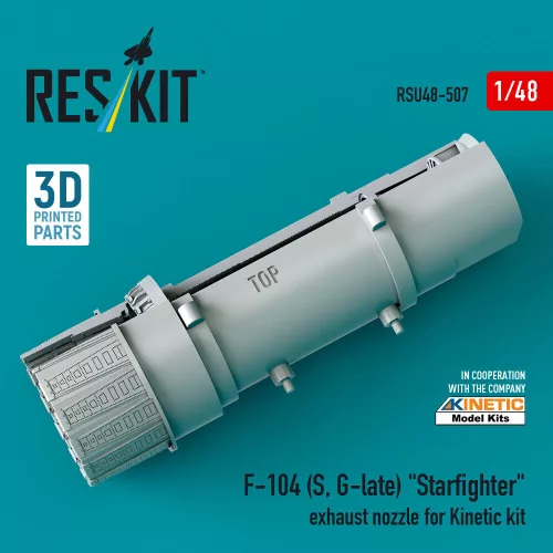 ResKit Models F-104 (S, G-late) Starfighter exhaust nozzle for Kinetic kit (3D Printed) - F-104 (S, G-késői) Starfighter – hajtómű-fúvócső