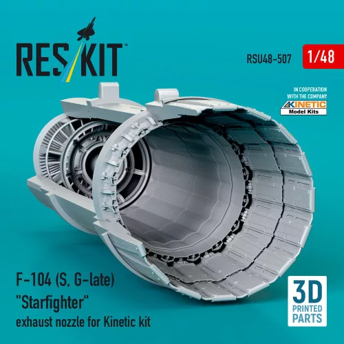 ResKit Models F-104 (S, G-late) Starfighter exhaust nozzle for Kinetic kit (3D Printed) - F-104 (S, G-késői) Starfighter – hajtómű-fúvócső