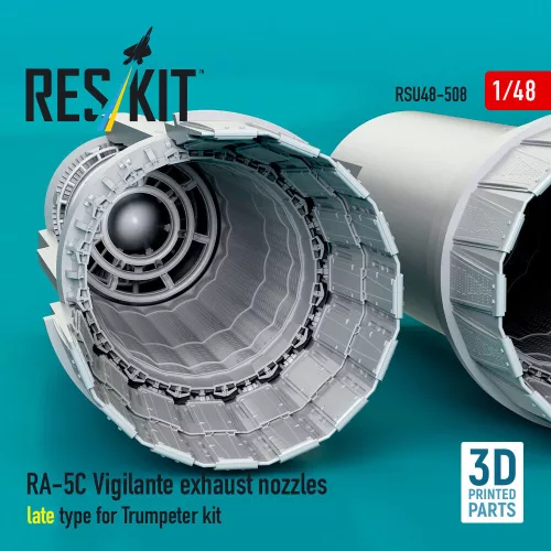 ResKit Models RA-5C Vigilante exhaust nozzles late type for Trumpeter kit (3D Printed) - hajtómű-fúvócsövek
