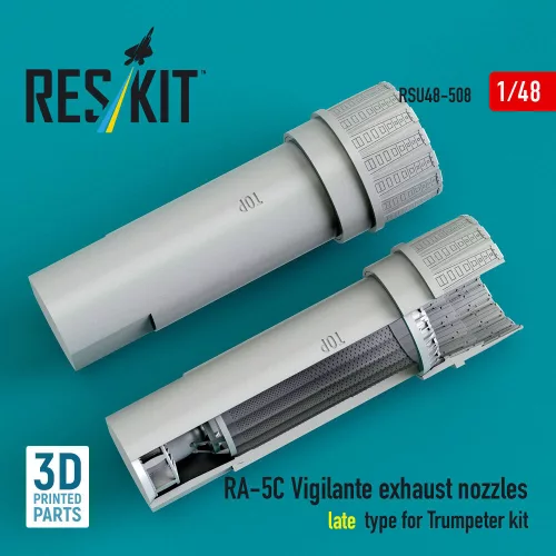ResKit Models RA-5C Vigilante exhaust nozzles late type for Trumpeter kit (3D Printed) - hajtómű-fúvócsövek