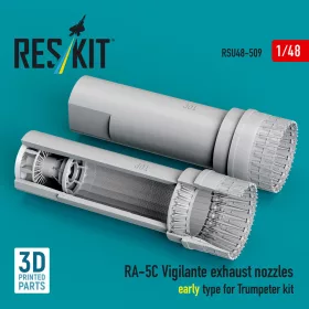   ResKit Models RA-5C Vigilante exhaust nozzles early type for Trumpeter kit (3D Printed) - hajtómű-fúvócsövek