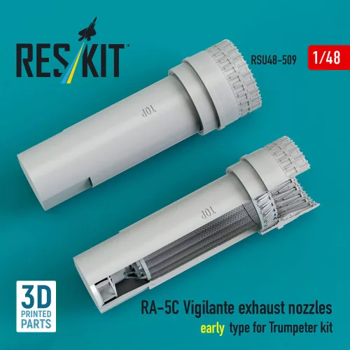 ResKit Models RA-5C Vigilante exhaust nozzles early type for Trumpeter kit (3D Printed) - hajtómű-fúvócsövek