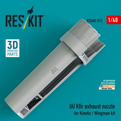 ResKit Models IAI Kfir exhaust nozzle for Kinetic / Wingman kit (3D Printed) - hajtómű-fúvócső