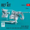 ResKit Models CH-53, MH-53 weapon set & ammo belts feeder (GAU-21/A (FN M3M)) (3 pcs) (3D Printed) - fegyverzetkészlet lőszerheveder-adagolóval