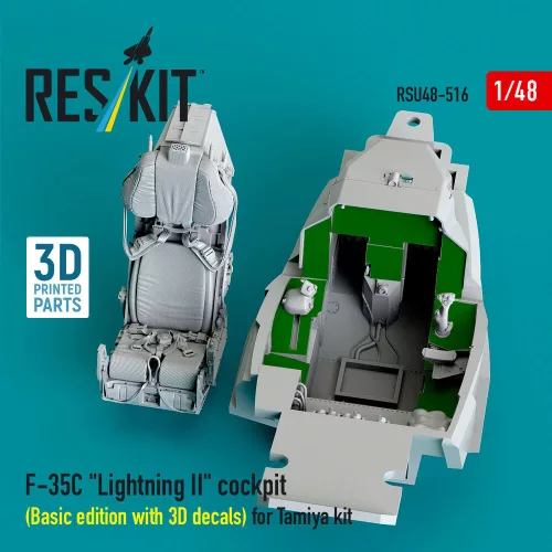 ResKit Models F-35C Lightning II – alap cockpitkészlet 3D matricákkal