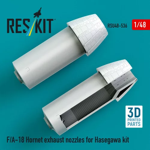 ResKit Models F/A-18 Hornet exhaust nozzles for Hasegawa kit (3D Printed) - hajtómű-fúvócsövek