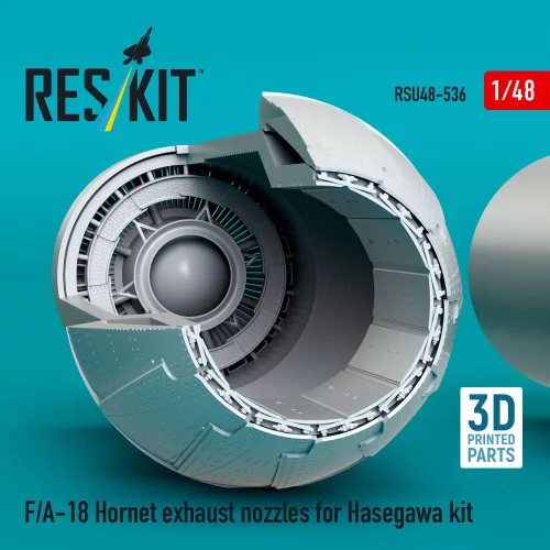 ResKit Models F/A-18 Hornet exhaust nozzles for Hasegawa kit (3D Printed) - hajtómű-fúvócsövek