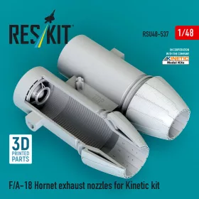   ResKit Models F/A-18 Hornet exhaust nozzles for Kinetic kit (3D Printed) - hajtómű-fúvócsövek