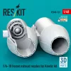 ResKit Models F/A-18 Hornet exhaust nozzles for Kinetic kit (3D Printed) - hajtómű-fúvócsövek
