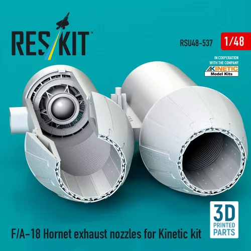 ResKit Models F/A-18 Hornet exhaust nozzles for Kinetic kit (3D Printed) - hajtómű-fúvócsövek