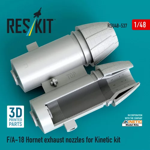 ResKit Models F/A-18 Hornet exhaust nozzles for Kinetic kit (3D Printed) - hajtómű-fúvócsövek