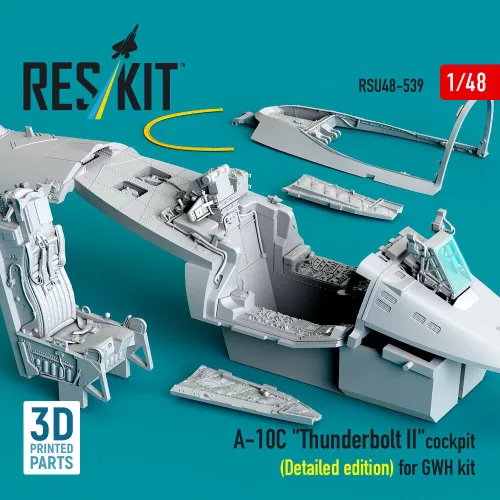 ResKit Models A-10C Thunderbolt II cockpit (Detailed edition) for GWH kit (3D Printed) - részletes cockpitkészlet