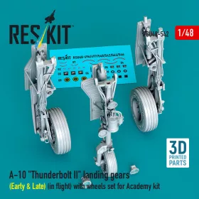   ResKit Models A-10 Thunderbolt II – futóműkészlet, repülési helyzetben kerékkészlettel
