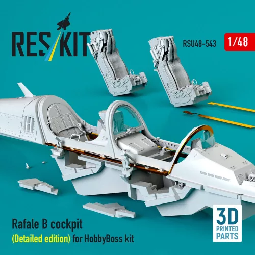 ResKit Models Rafale B cockpit (Detailed edition) for HobbyBoss kit (3D Printed) - részletes cockpitkészlet