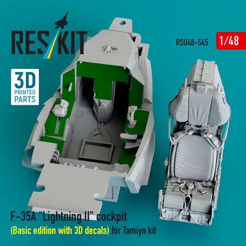 ResKit Models F-35A Lightning II – alap cockpitkészlet 3D matricákkal