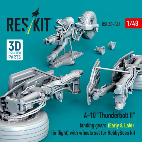 ResKit Models A-10 Thunderbolt II – futóműkészlet, repülési helyzetben kerékkészlettel