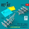 ResKit Models Mi-8 Hip weapon mounting frame with BD3-57KrV for Trumpeter kit (USSR/UKRAINE Early) (2 pcs) (3D Printed) - fegyverfelfüggesztő keret, 2 db