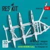 ResKit Models Mi-8 Hip weapon mounting frame with BD3-57KrV for Trumpeter kit (USSR/UKRAINE Early) (2 pcs) (3D Printed) - fegyverfelfüggesztő keret, 2 db