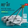 ResKit Models Mi-8 Hip weapon mounting frame with BD3-57KrV for Trumpeter kit (UKRAINE Late) (2 pcs) (3D Printed) - fegyverfelfüggesztő keret, 2 db
