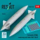 ResKit Models Tornado 2250L underwing fuel tanks (RAF, RSAF) (2 pcs) (3D Printed) - Tornado – 2250 literes szárny alatti üzemanyag-póttartályok, 2 db