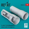 ResKit Models F-4 (B, C, D, N) Phantom II exhaust nozzles for Hasegawa kit (3D Printed) - hajtómű-fúvócsövek