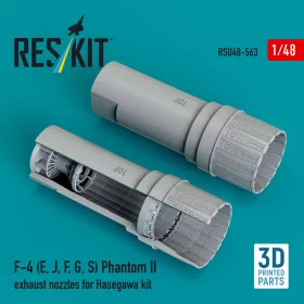   ResKit Models F-4 (E, J, F, G, S) Phantom II exhaust nozzles for Hasegawa kit (3D Printed) - hajtómű-fúvócsövek