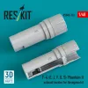 ResKit Models F-4 (E, J, F, G, S) Phantom II exhaust nozzles for Hasegawa kit (3D Printed) - hajtómű-fúvócsövek